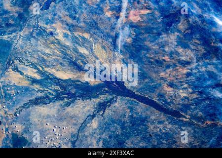 Land feature terrain Zambia. Digital enhancement of an image by NASA Stock Photo