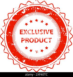 Exclusive product rubber stamp, special unique, quality top, verified authentic original, best choice, distinctive label emblem, badge imprint Stock Vector