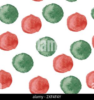 seamless pattern of colorful vector watercolor circles Stock Vector