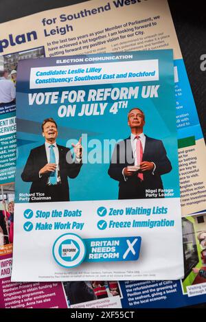 Candidates for the 2024 UK Parliamentary General Election at Southend ...
