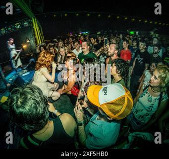 The band DIE SPITZ performs at the FarOut Lounge, Austin, Texas Stock Photo