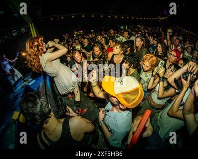 The band DIE SPITZ performs at the FarOut Lounge, Austin, Texas Stock Photo