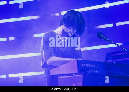 Rome, Italy. 23rd June, 2024. Jonny Greenwood performs on stage at Auditorium Parco della Musica Ennio Morricone with his band The Smile. (Photo by Valeria Magri/SOPA Images/Sipa USA) Credit: Sipa USA/Alamy Live News Stock Photo