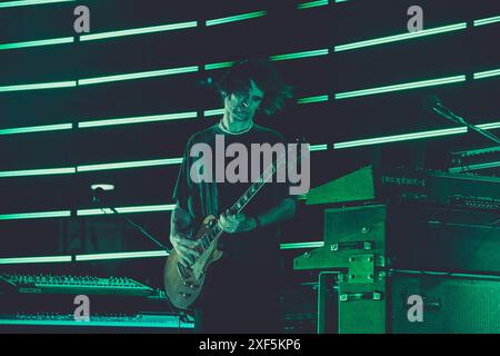 Rome, Italy. 23rd June, 2024. Jonny Greenwood performs on stage at Auditorium Parco della Musica Ennio Morricone with his band The Smile. (Photo by Valeria Magri/SOPA Images/Sipa USA) Credit: Sipa USA/Alamy Live News Stock Photo