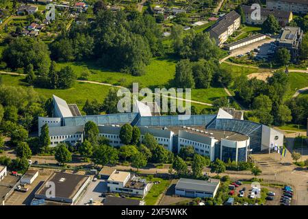 Aerial view, University of Witten / Herdecke building with park, Annen, Witten, Ruhr area, North Rhine-Westphalia, Germany, Aerial photo, University o Stock Photo