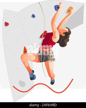 Rock Climbing Training on Climber Boards - Stock Illustration as EPS 10 File Stock Vector
