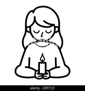 grief icon or modern line symbol. Vector line art and icon design with bold outline. Black and white Pixel Perfect minimalistic symbol isolated white Stock Vector