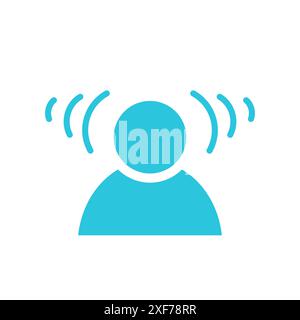 Awareness icon.  Isolated on white background. From blue icon set. Stock Vector