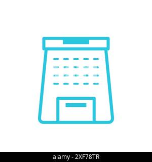Compost bin icon. Isolated on white background. From blue icon set. Stock Vector