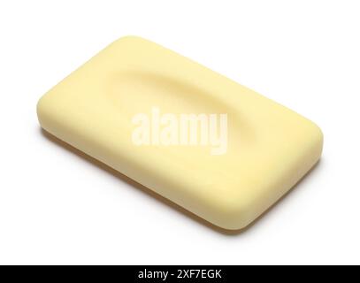 Hotel Soap Bar Cut Out on White. Stock Photo