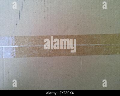 Cardboard surface, showing its texture and natural patterns Stock Photo