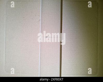 Cardboard surface, showing its texture and natural patterns Stock Photo