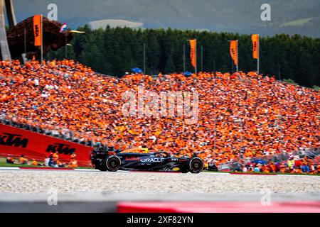 Spielberg, Austria. 30th June, 2024. Oracle Red Bull Racing Team's Dutch driver Max Verstappen competes during the Formula One Austrian Grand Prix race. (Photo by Luca Martini/SOPA Images/Sipa USA) Credit: Sipa USA/Alamy Live News Stock Photo