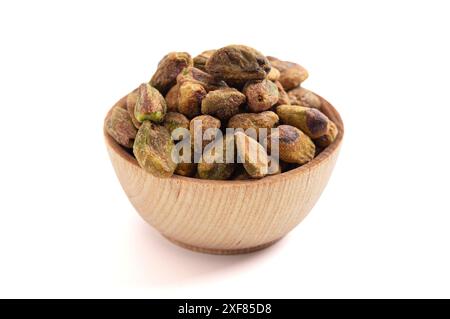 Pistachios without Shells Isolated on a White Background Stock Photo
