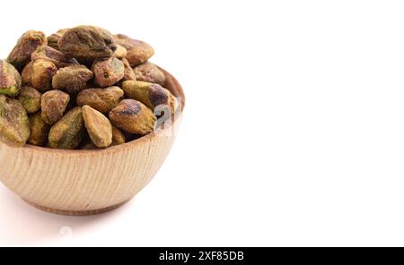 Pistachios without Shells Isolated on a White Background Stock Photo