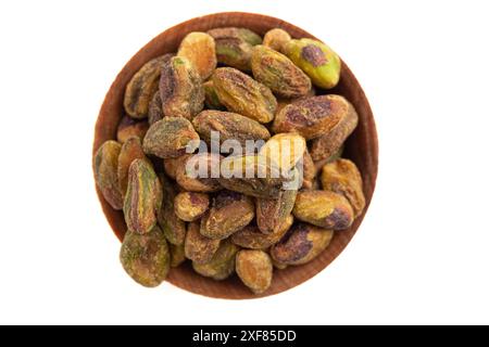 Pistachios without Shells Isolated on a White Background Stock Photo