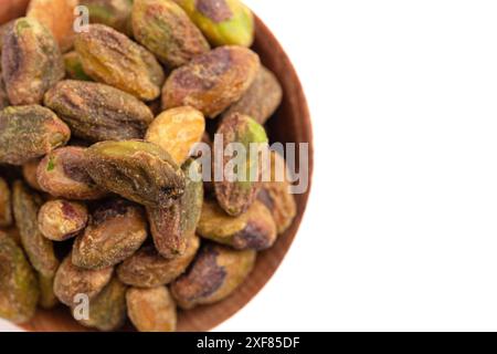 Pistachios without Shells Isolated on a White Background Stock Photo