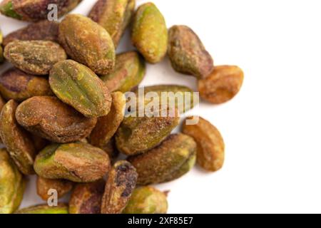 Pistachios without Shells Isolated on a White Background Stock Photo