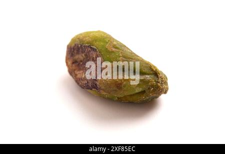 Pistachios without Shells Isolated on a White Background Stock Photo