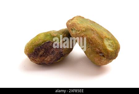Pistachios without Shells Isolated on a White Background Stock Photo