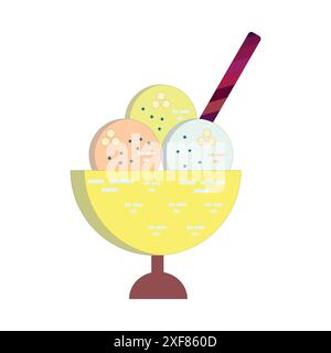 Cone ice cream Stock Vector