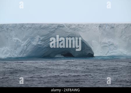 Iceberg A23a , the largest iceberg in the world, floating in the Southern Ocean close to the Antarctic Peninsular. Stock Photo