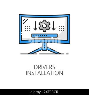Driver installation icon Stock Vector Image & Art - Alamy