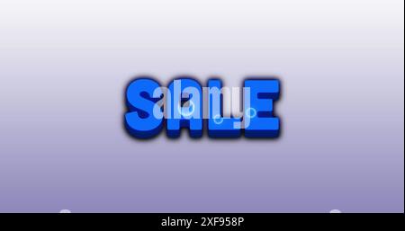 Image of multicolored circular pattern over sale text against gradient background Stock Photo