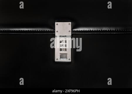 Briefcase with combination lock, close-up Stock Photo