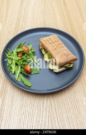 You can use baguette, ciabatta, focaccia, or any other sturdy bread that will hold the filling without getting soggy Stock Photo