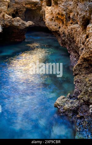 Algar Seco rock formation, coloured rocks and underground caves, caves ...