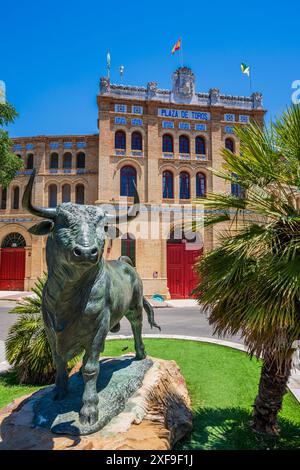 Real Plaza de Toros, El Puerto de Santa Maria, Andalusia, Spain Stock Photo