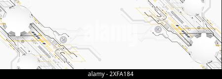 Abstract technology background. Cogwheels ART theme.  Hand drawn Vector illustration Stock Vector