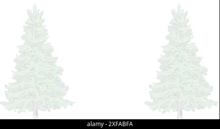 Christmas tree shadow vector. White Background. Christmas tree isolated on white. Stock Vector