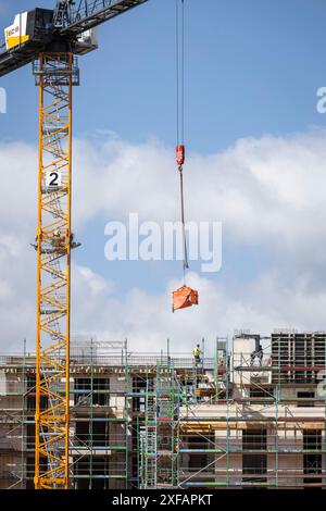 the new residential quarter Die Welle with 750 apartments is being built on the former Deutsche Welle site in the Marienburg district, Cologne, German Stock Photo