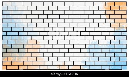 Brick Office wall  Pattern Seamless Design Wallpaper Design Art Printable Stock Vector