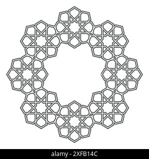Vintage round frame in retro style, barroco. Decorative ornament, element for greeting cards, invitation, menu. Stylish vector graphics Stock Vector