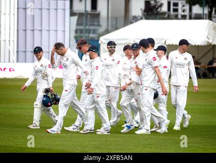 James Anderson at Lancashire v Nottinghamshire County Match Stock Photo