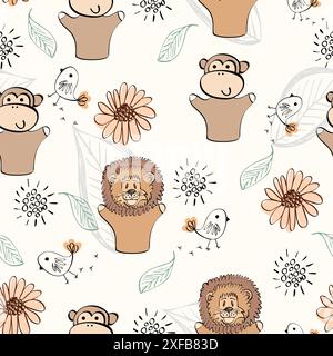 Hand puppet of dolls in puppet theater Stock Vector