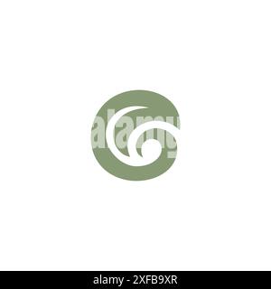 G leaf green logo vector. G Eco Icon Stock Vector