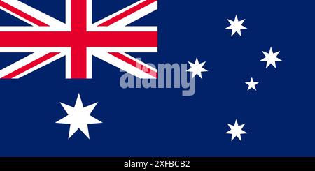 Flag of Australia. Vector illustration Stock Vector