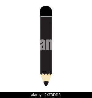 Pencil icon in flat style. Office supplies vector illustration on isolated background. Writing sign business concept. Stock Vector