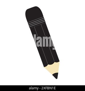 Pencil icon in flat style. Office supplies vector illustration on isolated background. Writing sign business concept. Stock Vector