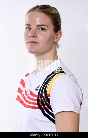 Brussels, Belgium. 19th June, 2024. Belgium's Becky Massey pictured during a photoshoot for the Belgian Olympic Committee BOIC - COIB ahead of the Paris 2024 Olympic Games, in Brussels, Wednesday 19 June 2024. BELGA PHOTO DIRK WAEM Credit: Belga News Agency/Alamy Live News Stock Photo