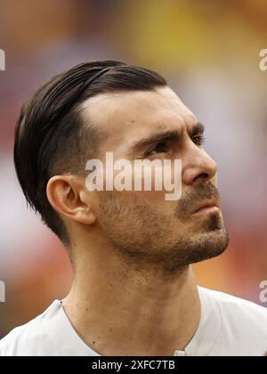 MUNICH - Romania goalkeeper Florin Nita during the UEFA EURO 2024 round of 16 match between Romania and the Netherlands at the Munich Football Arena on July 2, 2024 in Munich, Germany. ANP MAURICE VAN STEEN Stock Photo