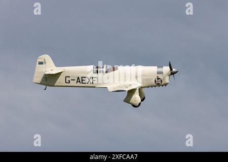 Percival P6 Mew Gull, registration G-AEXF, displaying at the Shuttleworth Festival of Flight, June 2024 Stock Photo