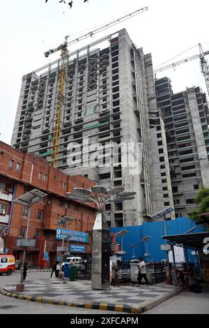 New Delhi, India. 02nd July, 2024. NEW DELHI, INDIA - JULY 2: Under Construction building of LNJP Hospital at Delhi Gate on July 2, 2024 in New Delhi, India. (Photo by Arvind Yadav/Hindustan Times/Sipa USA) Credit: Sipa USA/Alamy Live News Stock Photo