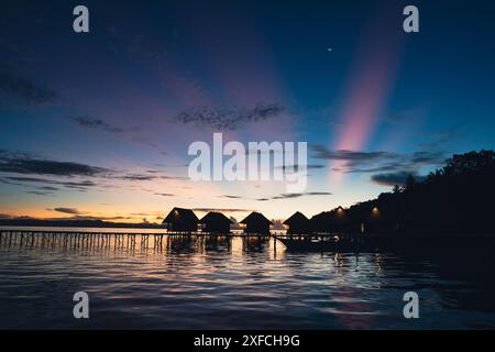 Sunrise on Kri island, Raja Ampat, West Papua Stock Photo