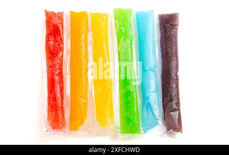 Frozen Ice Pop Popsicle Isolated on a White Background Stock Photo