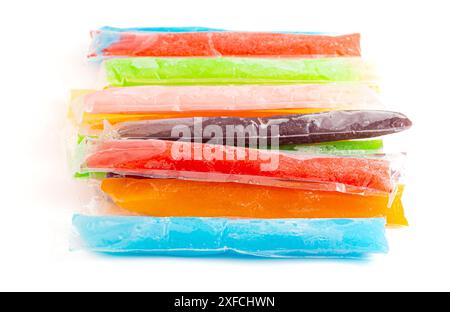 Frozen Ice Pop Popsicle Isolated on a White Background Stock Photo